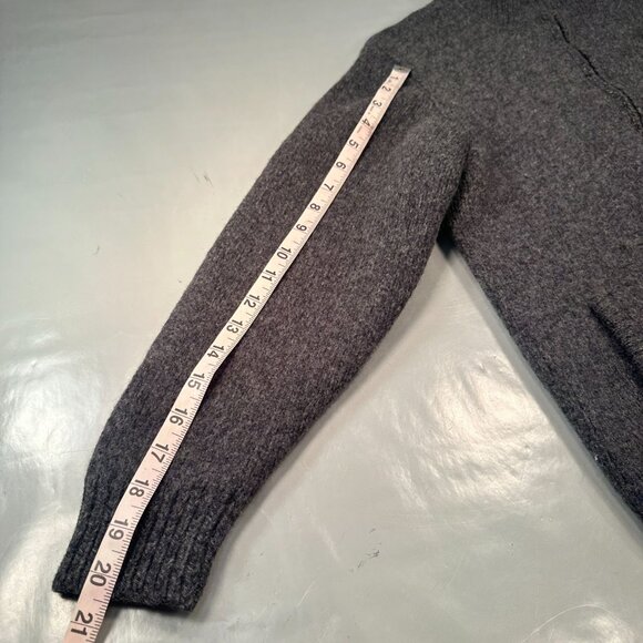 LL Bean Wool Zip Up Cardigan Sweater Men Pockets Long Sleeve Gray - Picture 8 of 16